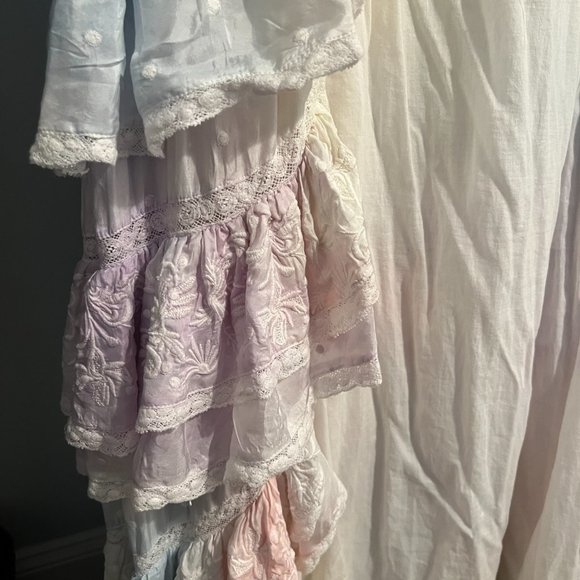 LoveShackFancy India Tie Dye Maxi Eyelet Summer Dress Size XS S M size 4 $725 - Picture 7 of 8